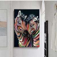 Abstract Zebra Canvas Wall Art Poster