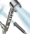 Adjustable High-Pressure Shower Head with Hose