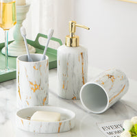 Marble Ceramic Bathroom Set